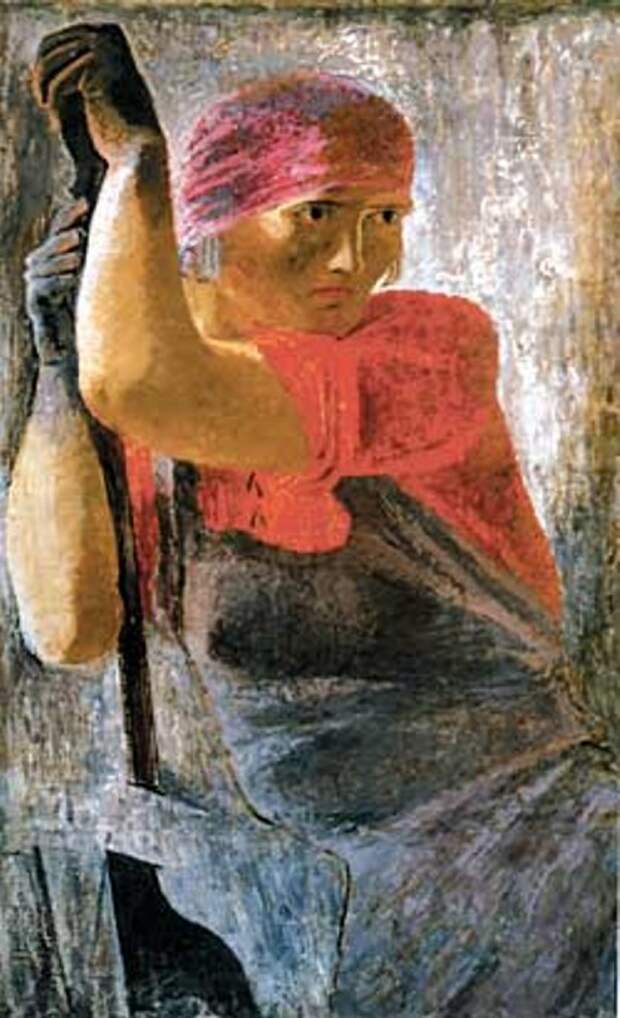 Самохвалов. Женщина с напильником. 1929