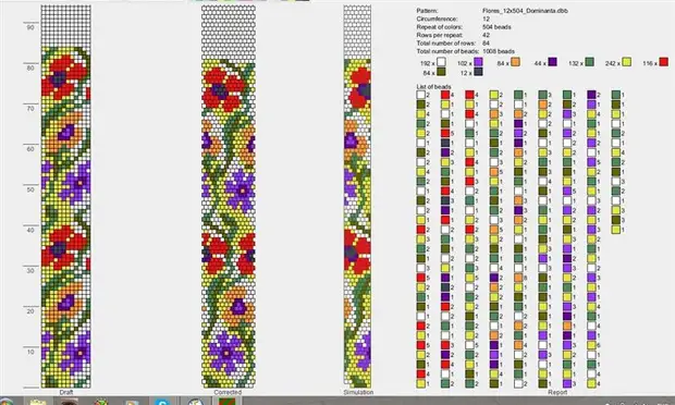Схема для браслета из бисера ромашки - 80 фото