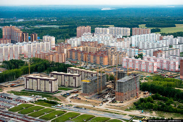Новосибирск с вертолета