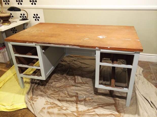 Как обновить старый стол, шаг 1