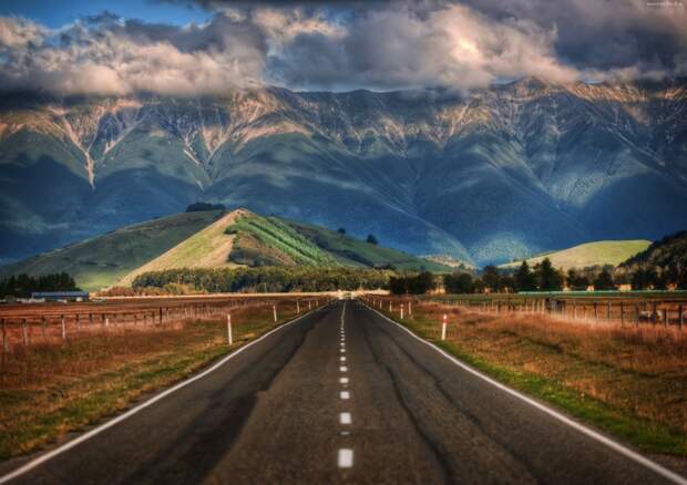 6. Дорога в Новой Зеландии. природа, удивительные фотографии, фото