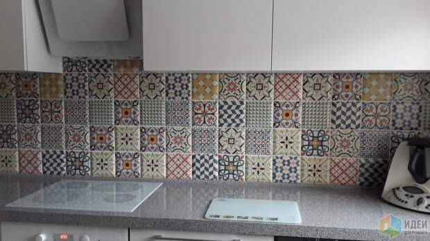 Кухонный фартук из керамической плитки