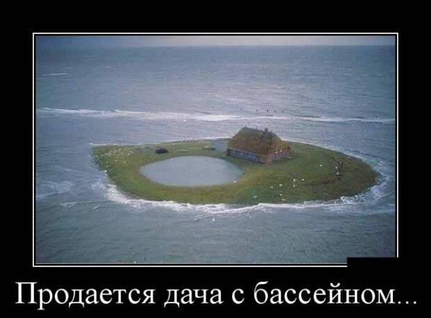 Продаётся дача с бассейном демотиватор, юмор