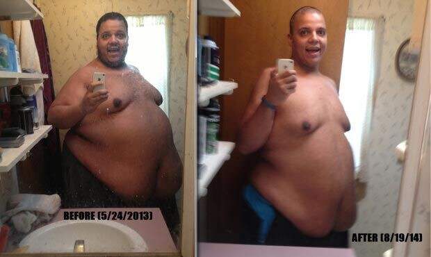 Джесси в мае 2013 и в августе 2014 мужчина, похудел, сила воли, фигура