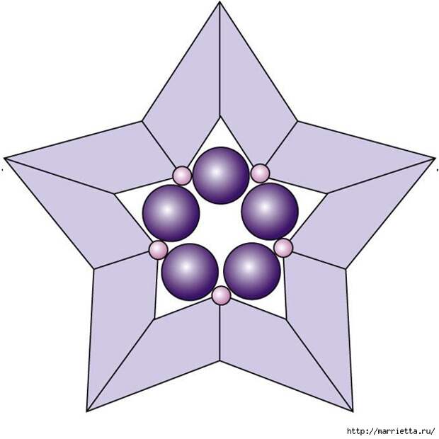 Рождественская звезда. Плетение в технике макраме (13) (600x600, 104Kb)