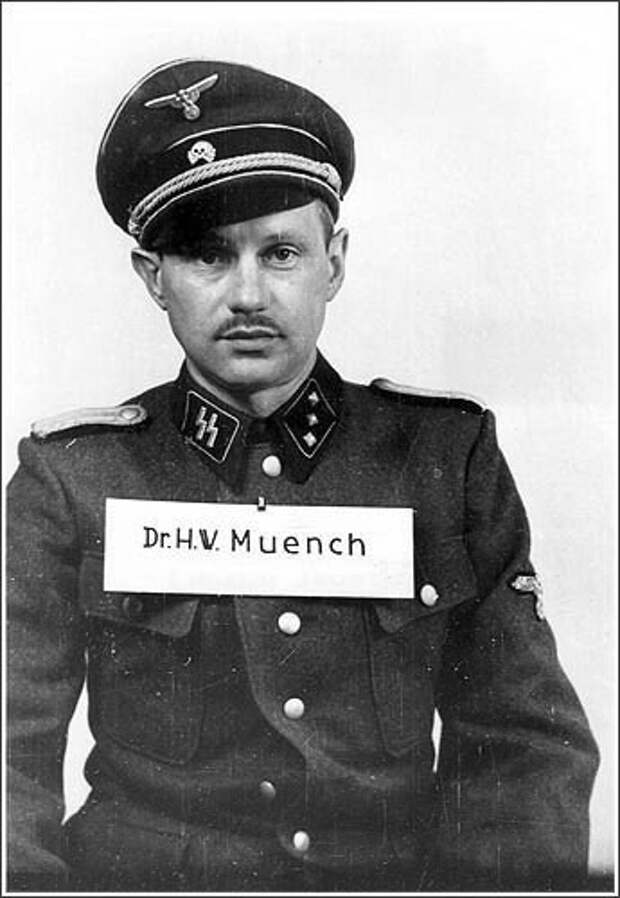 79. Ганс Мюнх, немецкий биолог. В период с 1943-го по 1945-й годы работал врачом в концлагере Освенцим ВОВ 1941-1945, вмв, война