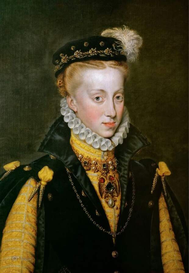 Это тоже Анна Австрийская - но другая. Тезка, как говорится. Эта Анна (1549-1580) - четвёртая жена короля Испании Филиппа II.