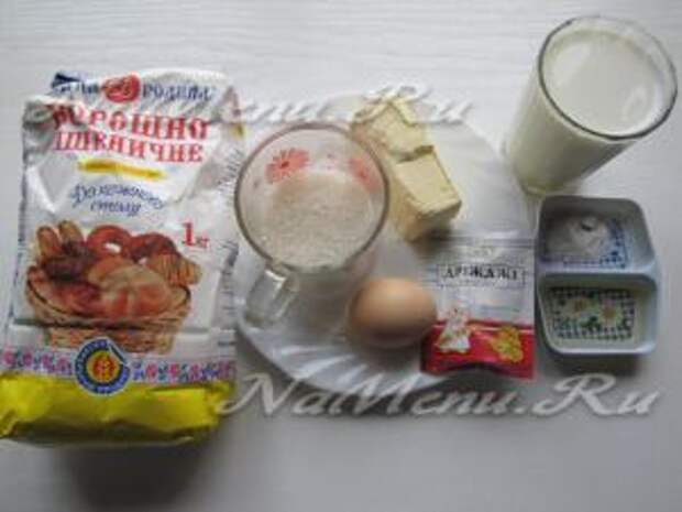 ингредиенты для теста