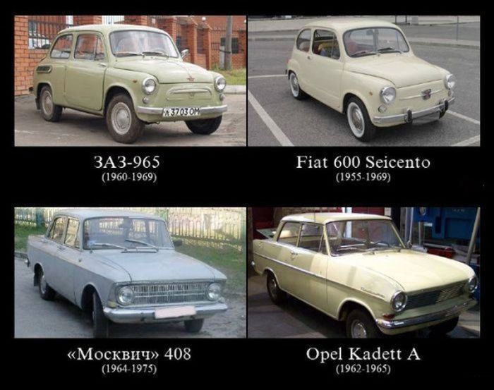 Отечественные автомобили и их зарубежные прототипы автомобили, прототипы