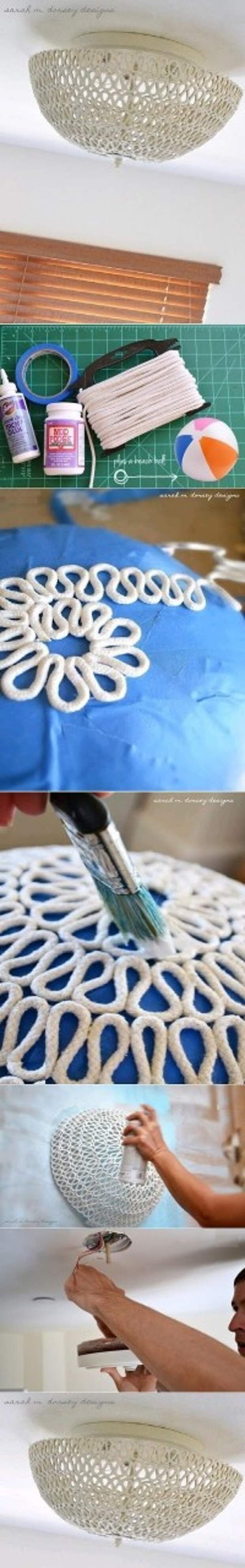 Достаточно простой абажур своими руками. Easy Way To Make Lampshade From Rope. Absolutely LoVe This...