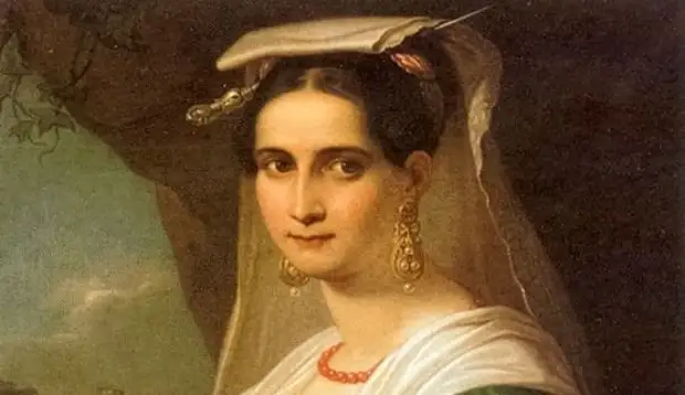 Фрагмент портрета Александры Осиповны Смирновой, 1837 год.