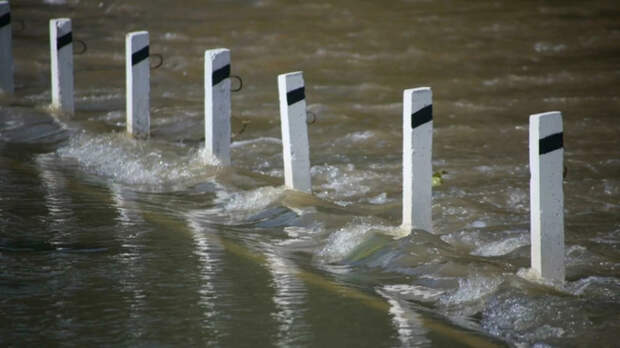 В Рубцовске уровень воды в реке Алей превысил отметку подтопления