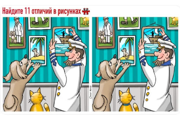 Собака под пальмой и кот-завистник: головоломка на внимательность