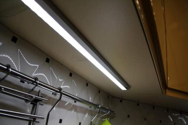 Подсветка на кухне, освещение рабочей зоны на кухне