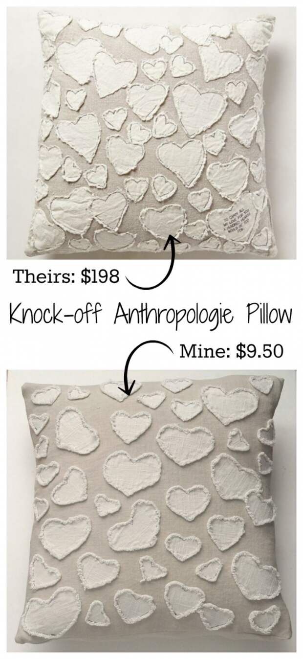 Узнайте, как сделать этот $ 198 сердца подушку из антропологии менее чем за $ 10!