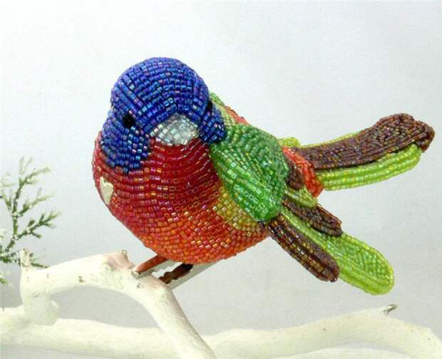 Очаровательные птички из бисера от Meredith Dada