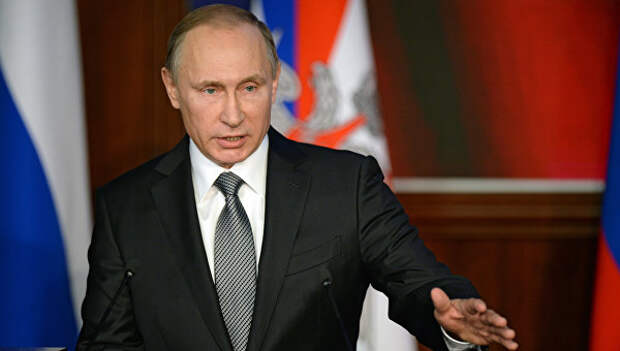 Президент России Владимир Путин выступает на расширенном заседании коллегии Министерства обороны РФ Президент России Владимир Путин выступает на расширенном заседании коллегии Министерства обороны РФ