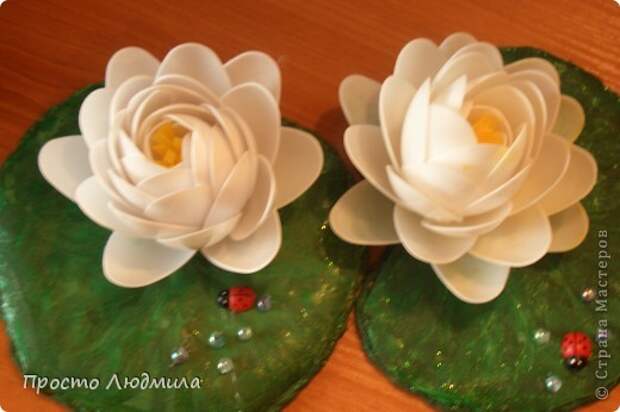 Мастер-класс, Поделка, изделие, : Кувшинка - МК . Фото 9