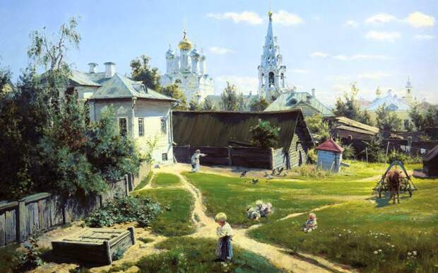 Поленов. "Московский дворик". искусство, история, картины, факты, художники