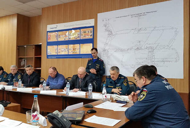 Заседание оперативного штаба в правлении «Северной»