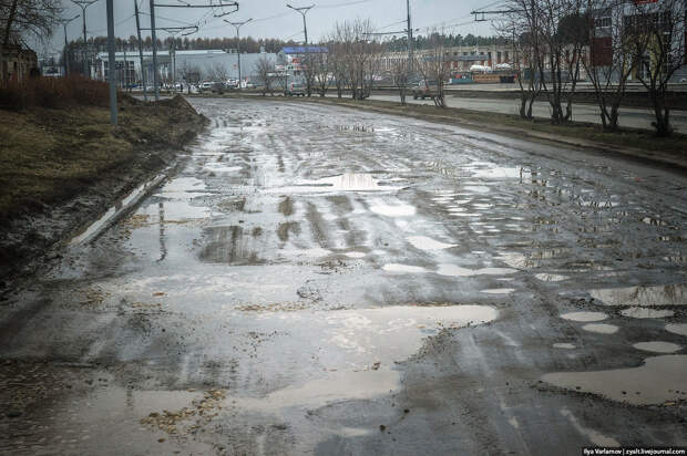 Йошкар-Ола — город с самыми плохими дорогами в России авто, асфальт, дороги, йошкар-ола, ремонт дорог