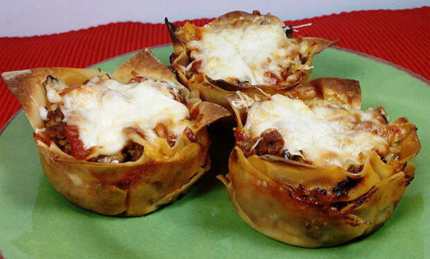 лазанья с мясом и грибами
