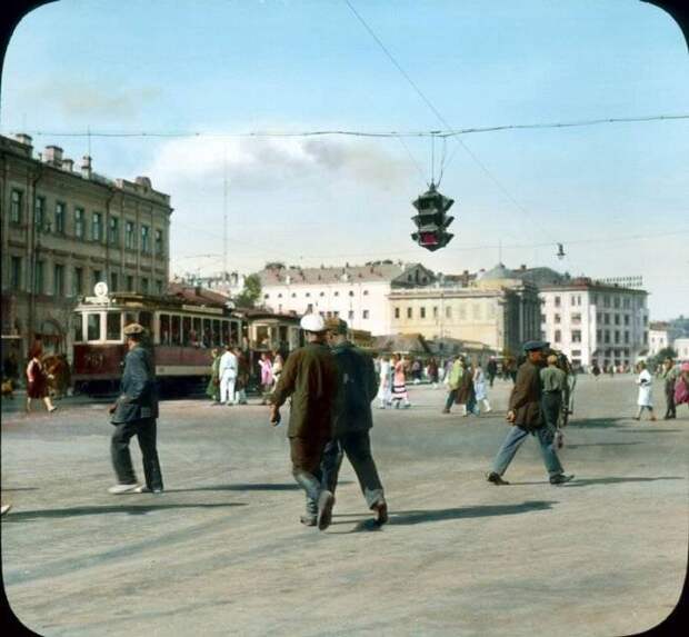 Редчайшие снимки Москвы 1931 года в цвете в цвете, история, москва, фото