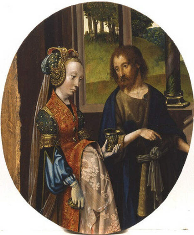 К. Энгельбрехтсен. Мария Магдалина и Иоанн Креститель. Ок. 1470. Музей Сюрмонда — Людвига. Ахен.