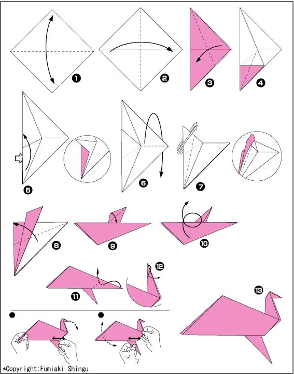 Оригами из бумаги для детей птицы схема