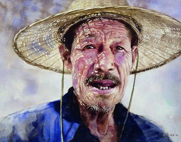 Китайский художник Лю Йуньшен и его акварель тибет, художник