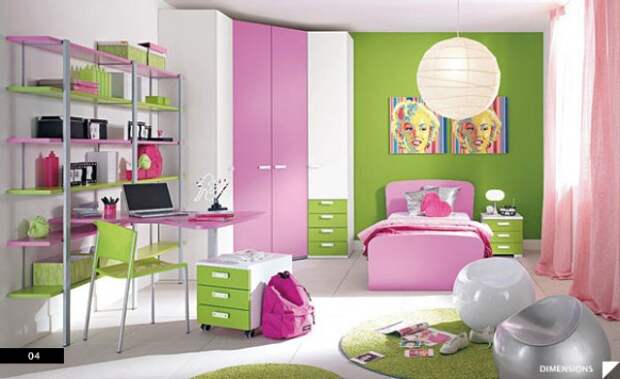 Pretty-in-Pink-Teen-Bedroom-582x356