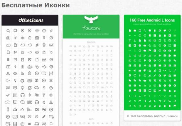 50 лучших сайтов с красивыми бесплатными иконками