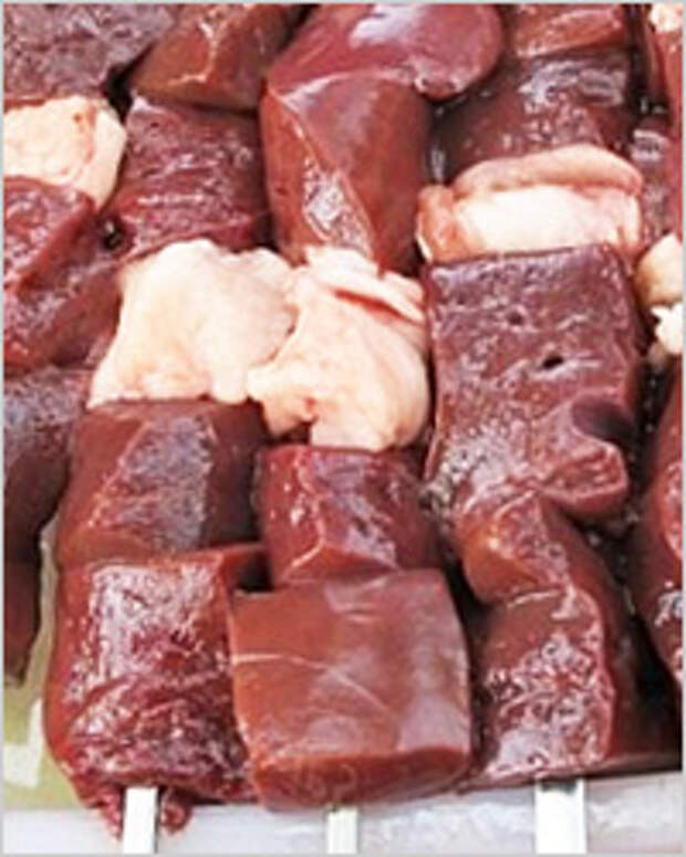 шашлык из печени