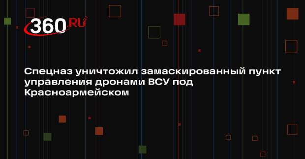 РИА «Новости»: под Красноармейском ликвидировали пункт управления БПЛА ВСУ