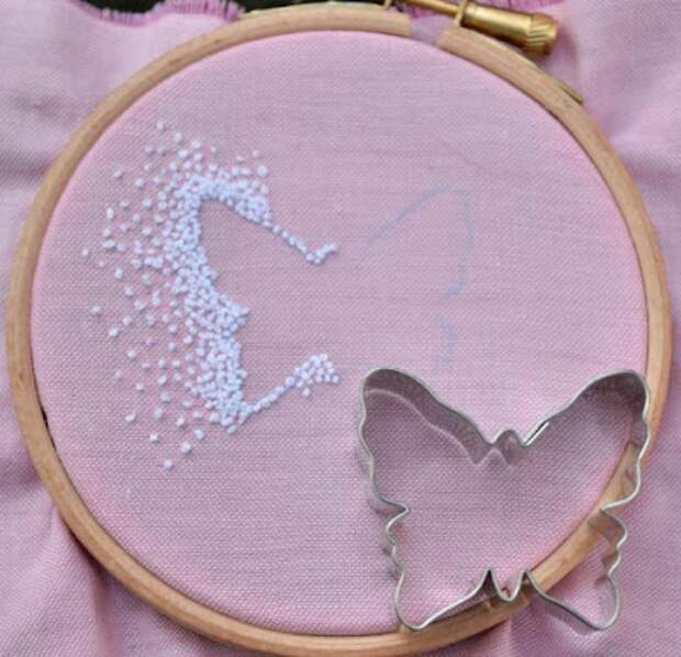 Negative space embroidery: интересный прием в вышивке