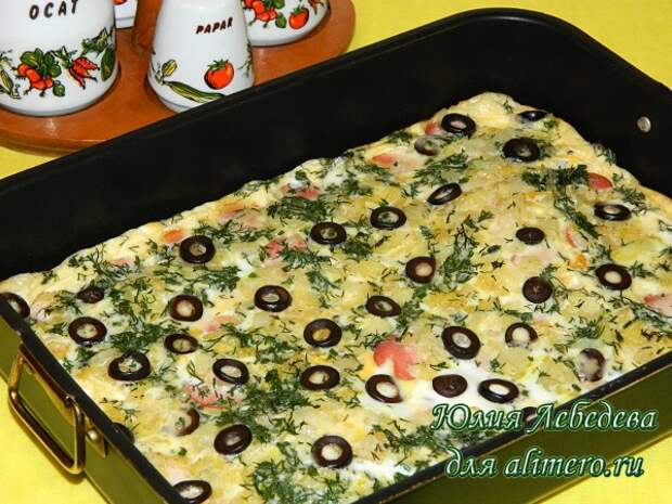 Омлет с сосисками Омлет с сосисками