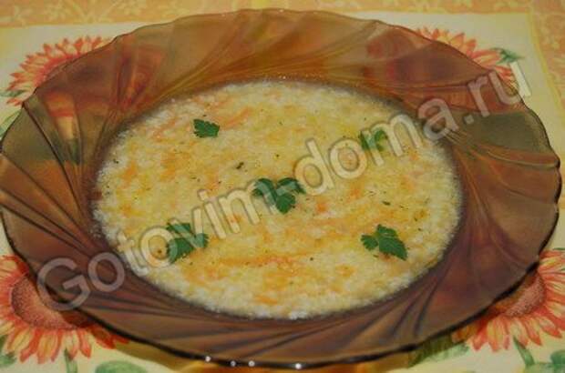 рецепт Супчик из пшена с чесночком