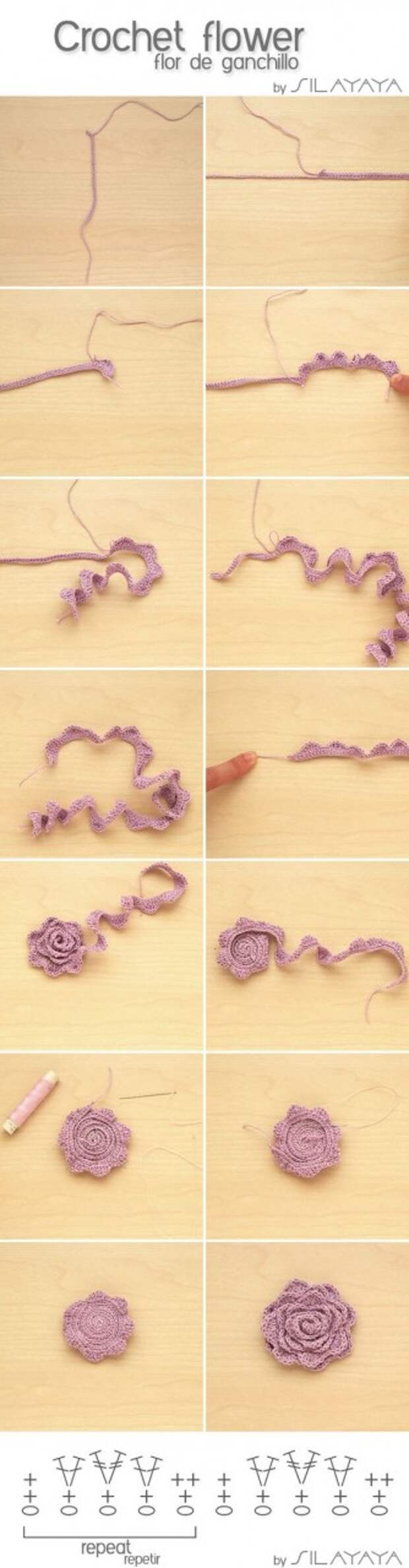 Tutorial How to crochet a flower: 