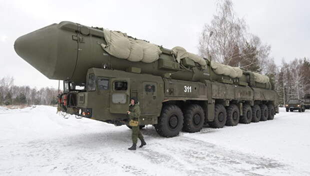 Подвижный грунтовый ракетный комплекс Ярс. Архивное фото Подвижный грунтовый ракетный комплекс Ярс. Архивное фото