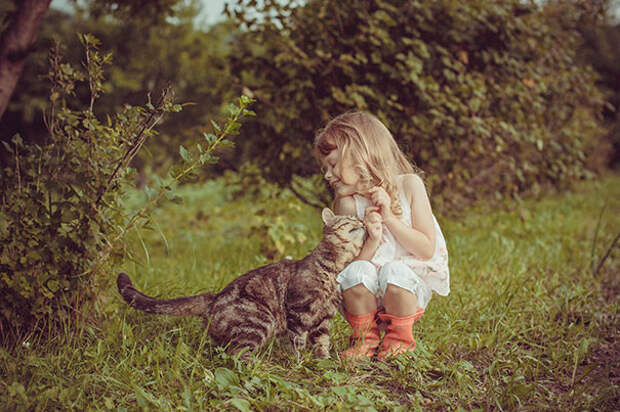 20 фотодоказательств того, что вашим детям нужна кошка дети, коты