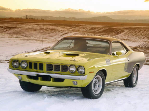 Plymouth Cuda классика, олдтаймер, старые автомобили