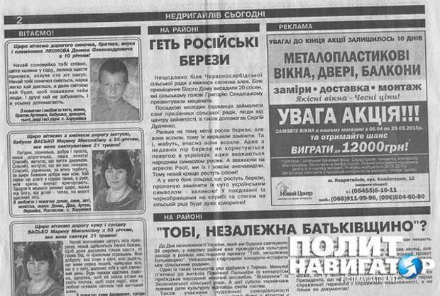 На Украине предложили избавляться от берёз, воспринимаемых в качестве символа России На Украине предложили избавляться от берёз, воспринимаемых в качестве символа России