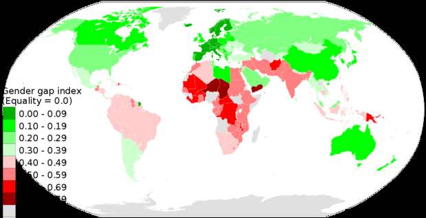 Индекс гендерного неравенства по странам мира