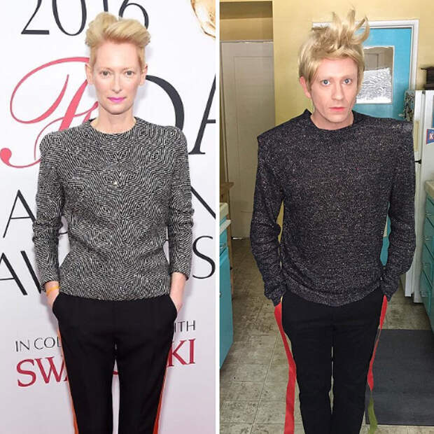 Tom Lenk As Tilda Swinton At Cfda