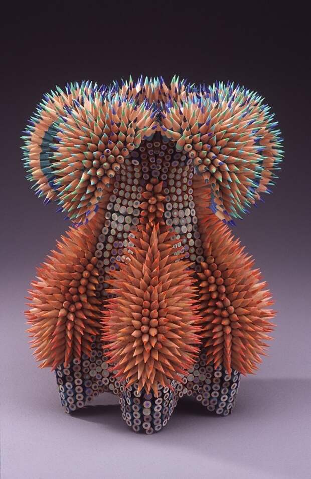Скульптуры из цветных карандашей карандаш, скульптура