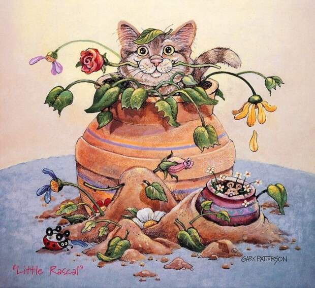 Коты-котики,теплые животики... Художник Гэри Паттерсон (Gary Patterson) (114 картинок)