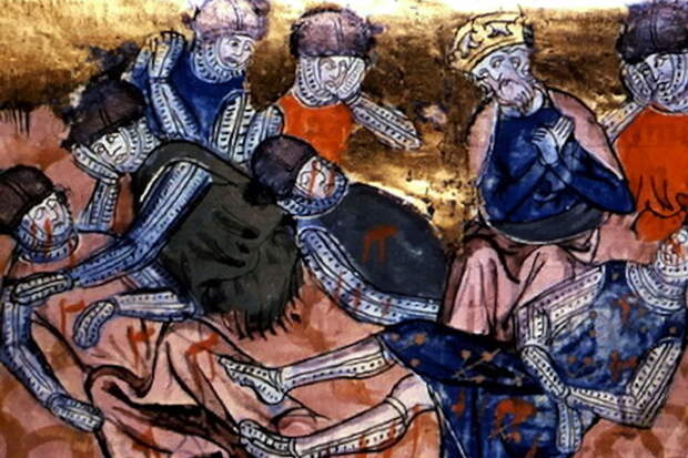Карл Великий оплакивает погибшего Роланда (средневековая миниатюра) - Карл Великий и рыцарь Роланд | Военно-исторический портал Warspot.ru