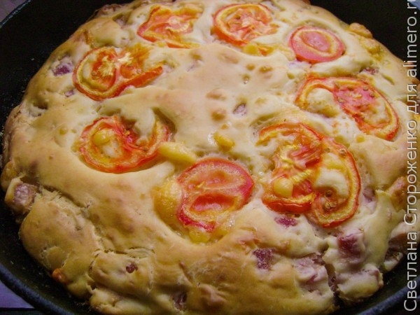 Пирог с ветчиной и сыром Пирог с ветчиной и сыром