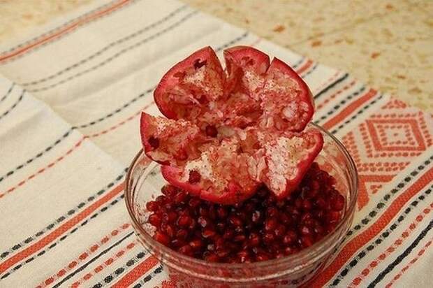 Как быстро очистить гранат