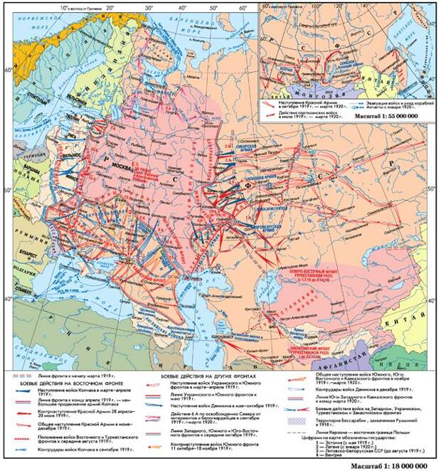 Карта русской революции 1917